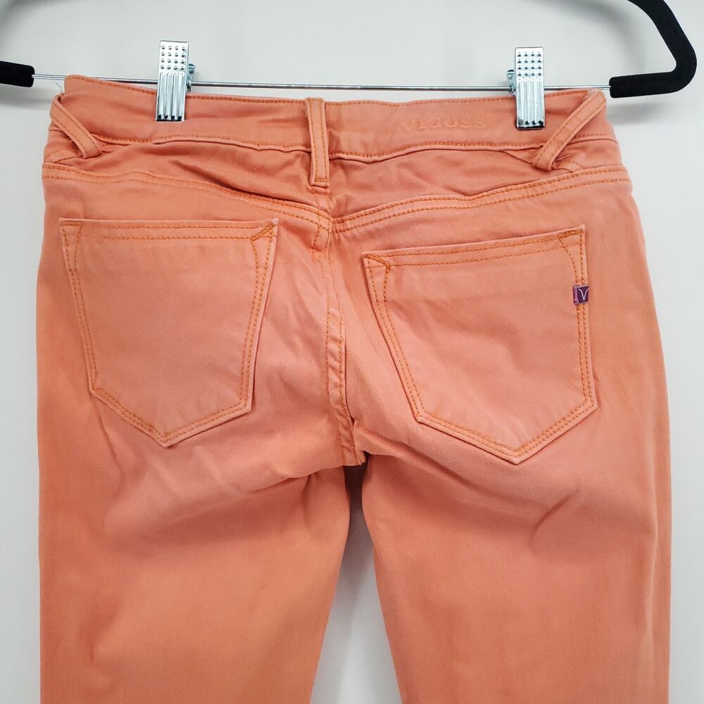 Vigoss Y2K Streetwear Bold CandyCoated The Jagger Orange Stretchy Skinny Jean 24 - Picture 9 of 12